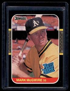 lot 157 image: Mark McGwire RC 1987 Donruss Rated Rookie #46 Baseball Card
