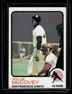 lot 165 image: Willie McCovey 1973 Topps #410 Vintage Baseball Card