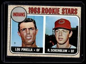 lot 171 image: Lou Pinella RC 1968 Topps Indians Rookie Stars #16 Vintage Baseball Card