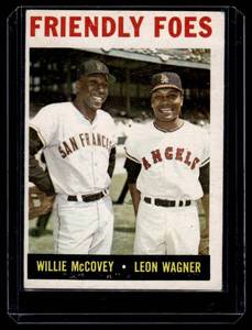 lot 173 image: Willie McCovey 1964 Topps Friendly Foes #41 Vintage Baseball Card