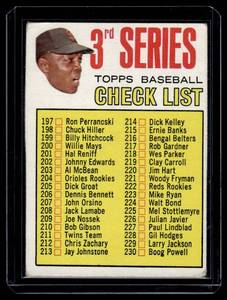 lot 174 image: Willie Mays 1967 Topps Checklist #191 Vintage Baseball Card