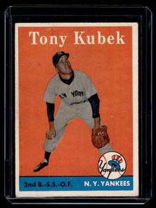 lot 183 image: Tony Kubek 1958 Topps #393 Vintage Baseball Card