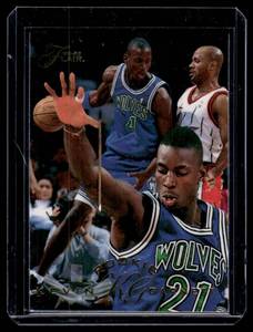 lot 186 image: Kevin Garnett RC 1995-96 Flair #206 Rookie Minnesota Timberwolves Basketball Card