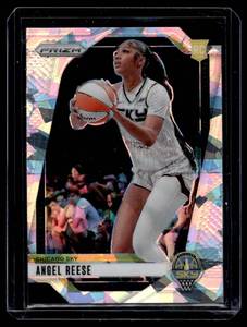lot 188 image: Angel Reese RC Cracked Ice Prizm 2024 WNBA #10 Rookie Basketball Card