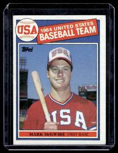 lot 229 image: Mark McGwire RC 1985 Topps #401 Rookie Vintage Baseball Card