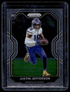 lot 243 image: Justin Jefferson RC 2020 Prizm #398 Rookie Minnesota Vikings Football Card