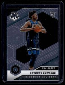 lot 246 image: Anthony Edwards RC 2020-21 Mosaic #261 Rookie Minnesota Timberwolves Basketball Card