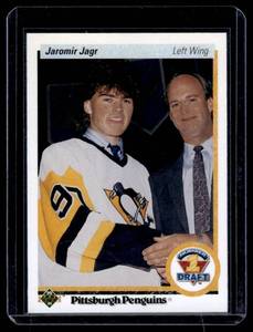 lot 250 image: Jaromir Jagr RC 1991 Upper Deck #356 Rookie Hockey Card
