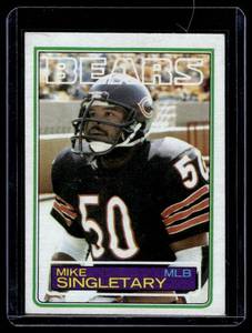 lot 251 image: Mike Singletary RC 1983 Topps #38 Rookie Vintage Football Card