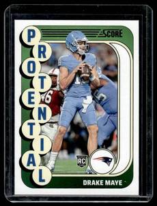 lot 253 image: Drake Maye RC 2024 Score Protential #2 Rookie Football Card