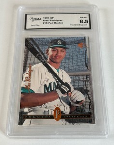 lot 99 image: Alex Rodrigues RC Graded 8.5 NM-MT 1994 SP Foil Rookie #15 Baseball Card