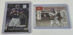 lot 211 image: Adrian Peterson and Daunte Culpepper 2 Card #d Numbered Minnesota Vikings Football Lot