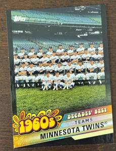 lot 170A image: 2020 Topps 1960s Decades Best Minnesota Twins MLB Baseball Card 158299 No. DB-26