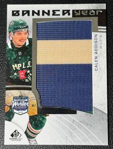 lot 180A image: 2022-23 Calen Addison Banner Year Minnesota Wild NHL Hockey Card No. BYWC-CA