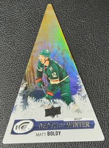 lot 185A image: 2024 Upper Deck Matt Boldy Minnesota Wild Depth of Winter NHL Hockey Card No. DW-4