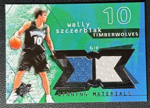 lot 40A image: Wally Szczerbiak Minnesota Timberwolves 2004 SP Dual Game-Used Swatch Basketball Card No. WM-WS