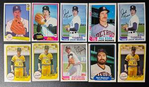 lot 298 image: Jack Morris 10 Card Vintage Baseball Lot