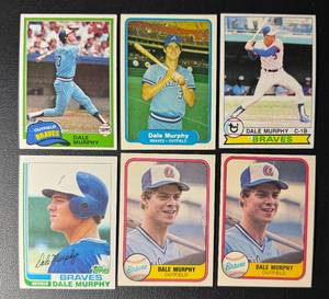 lot 309 image: Dale Murphy 6 Card Vintage Baseball Lot