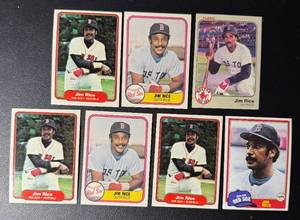 lot 310 image: Jim Rice 7 Card Vintage Baseball Lot