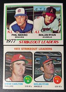 lot 256 image: Nolan Ryan 2 Card Vintage Baseball Lot