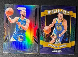 lot 258 image: Steph Curry 2 Card Basketball Lot
