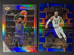 lot 263 image: LeBron James 2 Card Basketball Lot