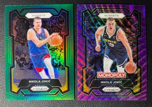 lot 267 image: Nikola Jokic 2 Card Basketball Lot