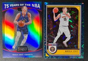 lot 271 image: Nikola Jokic 2 Card Basketball Lot