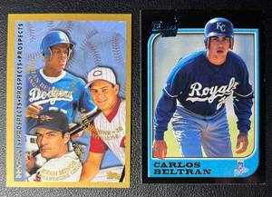 lot 272 image: Carlos Beltran 2 RC Rookie Baseball Card Lot