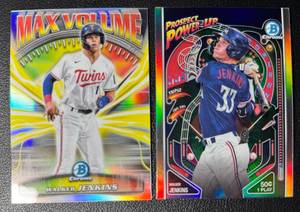 lot 278 image: Walker Jenkins 2 Card Rookie and Insert Minnesota Twins Baseball Lot