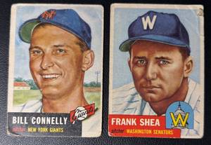 lot 281 image: 1952 Topps 2 Card Vintage Baseball Lot