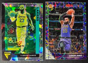 lot 282 image: LeBron James 2 Card Basketball Lot