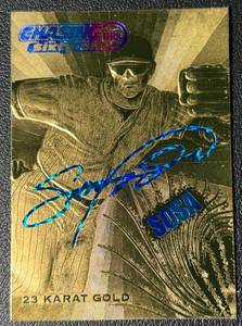 lot 294 image: Sammy Sosa 23kt Gold Baseball Card