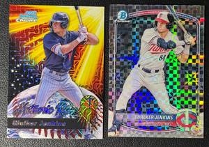 lot 295 image: Walker Jenkins 2 Card Rookie and Insert Minnesota Twins Baseball Lot