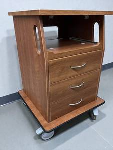 lot 10 image: MSRP $4000 CartStrong 3 Drawer Fetal Monitor Cart  Keep workflow smooth &amp equipment organized Features slide out tray, soft-close drawers, heavy-duty casters, antimicrobial finishes, and durable stainless steel handles-Like New Condition