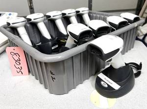 lot 50 image: MSRP $900  Lot of 10 Honeywell Cordless Barcode Scanners w Charging Bases, Bluetooth Wireless Handheld 1D 2D QR Code Readers for POS Inventory Warehouse Healthcare &amp Retail Use - Good Working Condition