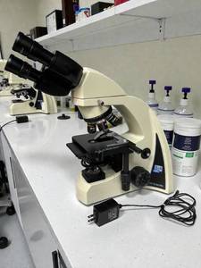lot 27 image: WOW MSRP $2400 LW Scientific I-4 Infinity Medical Grade Laboratory Power Lighted Binocular Microscope with 4 Objectives - Great Working Condition