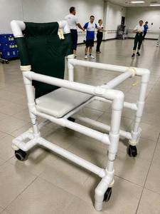 lot 57 image: MSRP $1000 -&nbspIPU (Innovative Products Unlimited) Walker with Anti-Tipper, PVC Corrosion-Resistant Shower-Safe Medical Walking Aid, Wide Stable Frame for Patient Balance &amp Mobility Support in Rehab Clinics Long-Term Care &amp Home Healthcare