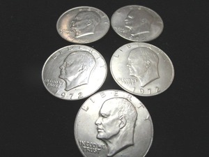 lot 6 image: Eisenhower Silver Dollars