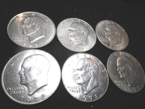 lot 13 image: Eisenhower Silver Dollars