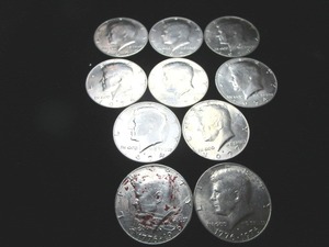 lot 30 image: Ten Kennedy Half Dollars