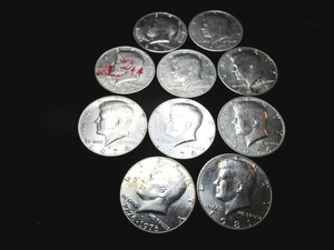 lot 31 image: Ten Kennedy Half Dollars