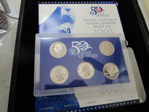 lot 33 image: Two US Mint State Quarter Proof Sets