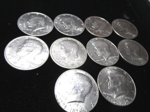 lot 48 image: Ten Kennedy Half Dollars