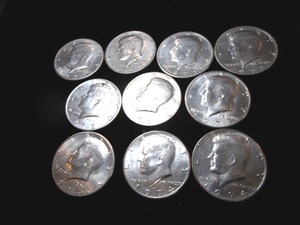 lot 56 image: Ten Kennedy Half Dollars