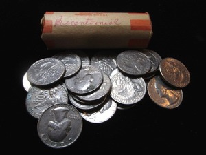 lot 58 image: Bicentennial Quarter Roll  23