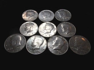 lot 59 image: Ten Kennedy Half Dollars