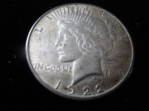 lot 201 image: 1922 Peace Silver Dollar