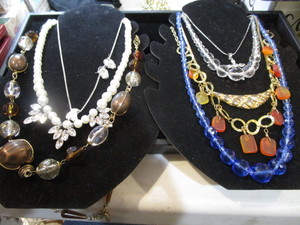 lot 312 image: Eight Necklaces, Faceted Glass
