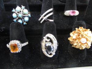 lot 324 image: Six Costume Rings, Sterling, Coventry